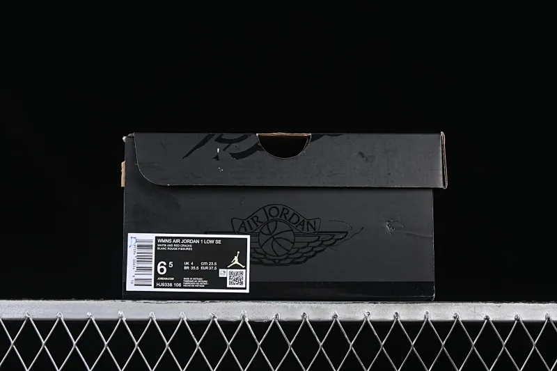 All categories Air Jordan Jordan series basketball shoes Air Jordan 1 Low Air Jordan 1 Low AJ1 Joe 1 white and red low-top cultural and casual sneakers HJ9338-106